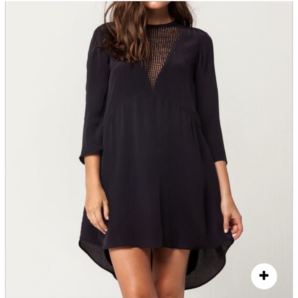 Amuse Society High Low Mini Dress Navy Blue Party Casual Size XS - Picture 1 of 12